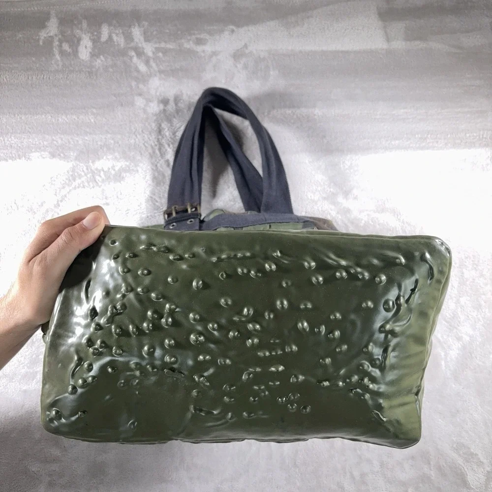 Vintage Dolce & Gabbana F/W 2004 Runway Camo Tote Bag Archive Military Rare